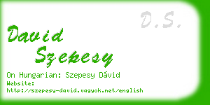 david szepesy business card